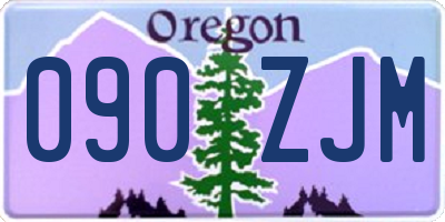 OR license plate 090ZJM