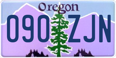 OR license plate 090ZJN