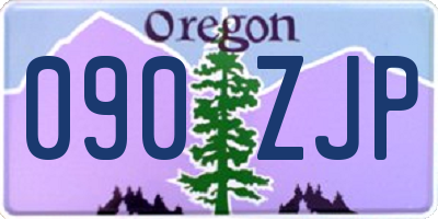 OR license plate 090ZJP
