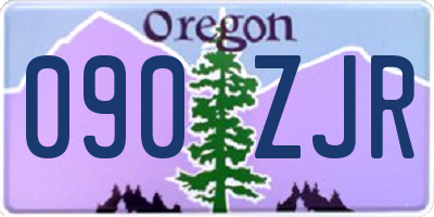 OR license plate 090ZJR