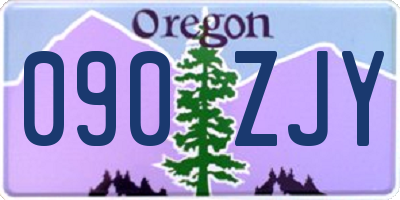 OR license plate 090ZJY