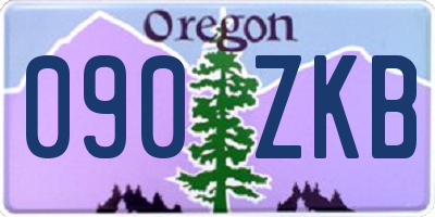 OR license plate 090ZKB