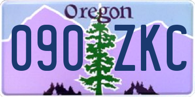OR license plate 090ZKC