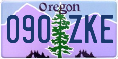 OR license plate 090ZKE