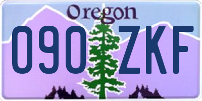 OR license plate 090ZKF