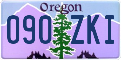 OR license plate 090ZKI