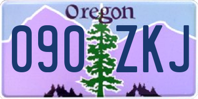 OR license plate 090ZKJ