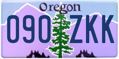 OR license plate 090ZKK