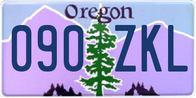 OR license plate 090ZKL