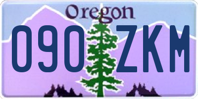 OR license plate 090ZKM