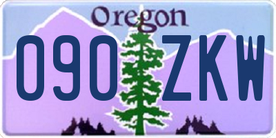 OR license plate 090ZKW