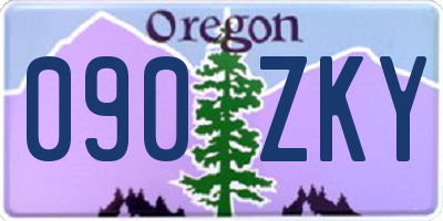 OR license plate 090ZKY