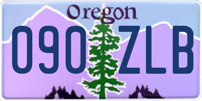 OR license plate 090ZLB
