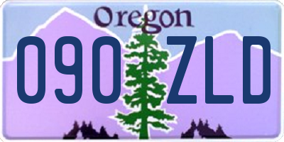OR license plate 090ZLD