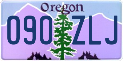 OR license plate 090ZLJ