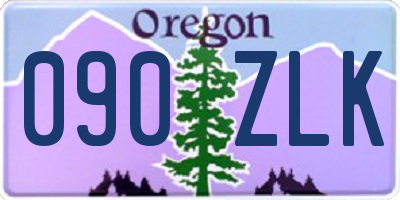OR license plate 090ZLK