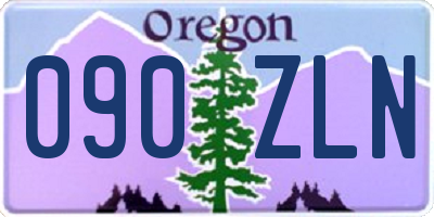 OR license plate 090ZLN