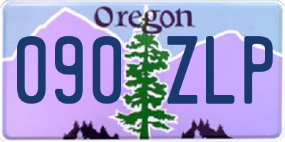OR license plate 090ZLP