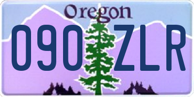OR license plate 090ZLR