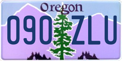 OR license plate 090ZLU