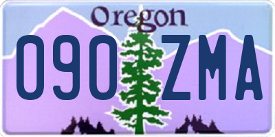 OR license plate 090ZMA
