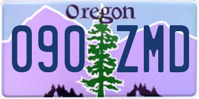 OR license plate 090ZMD