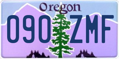 OR license plate 090ZMF