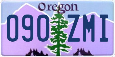 OR license plate 090ZMI