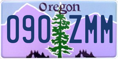 OR license plate 090ZMM