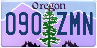 OR license plate 090ZMN