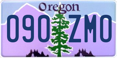 OR license plate 090ZMO