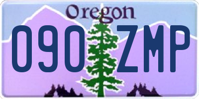 OR license plate 090ZMP
