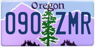 OR license plate 090ZMR