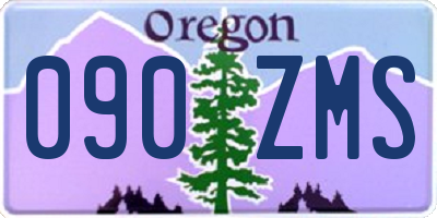 OR license plate 090ZMS