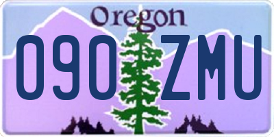 OR license plate 090ZMU