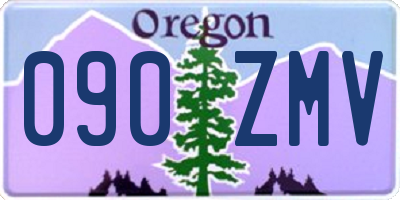 OR license plate 090ZMV