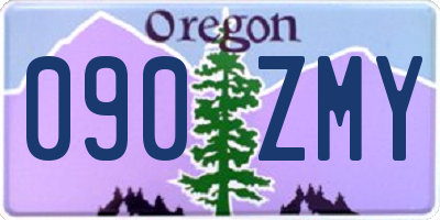 OR license plate 090ZMY