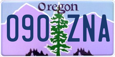 OR license plate 090ZNA