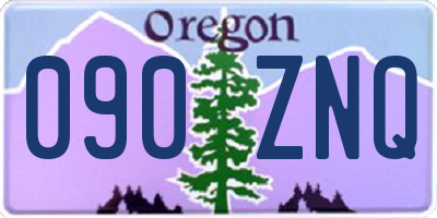 OR license plate 090ZNQ