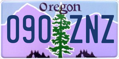 OR license plate 090ZNZ