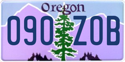 OR license plate 090ZOB