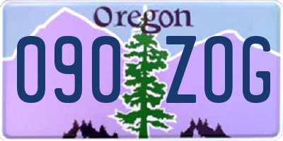 OR license plate 090ZOG