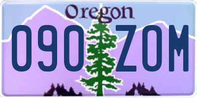 OR license plate 090ZOM