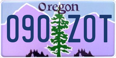 OR license plate 090ZOT