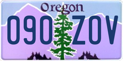 OR license plate 090ZOV