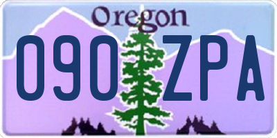 OR license plate 090ZPA
