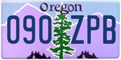 OR license plate 090ZPB