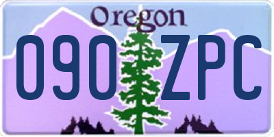 OR license plate 090ZPC
