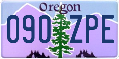 OR license plate 090ZPE