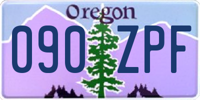 OR license plate 090ZPF